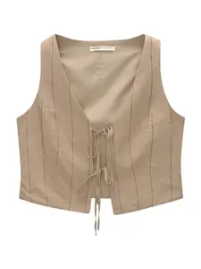 Pull&Bear Vesta k obleku  námornícka modrá / hnedá