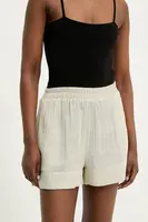 Bavlněné šortky Answear.LAB dámské, béžová barva, hladké, high waist