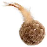 Hračka Magic Cat míček žinylkový s peříčky a catnipem mix 14cm