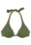 Bruno Banani Bikinový top  hnedá / zelená