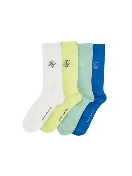 Tommy Hilfiger Underwear Ponožky  svetlomodrá / pastelovo žltá / svetlozelená / biela