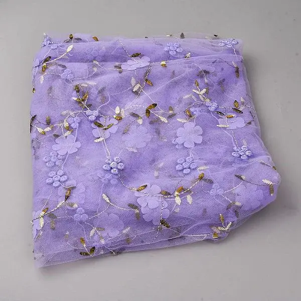 Polyester Embroidered Mesh Fabric