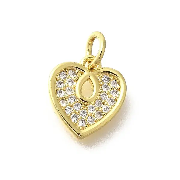 Brass Micro Pave Clear Cubic Zirconia Pendants