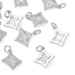Brass Clear Cubic Zirconia Pendants