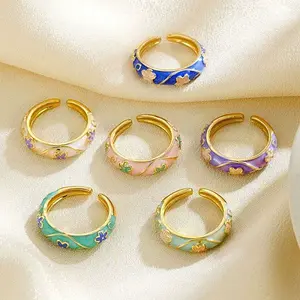 Brass Open Cuff Rings for Women