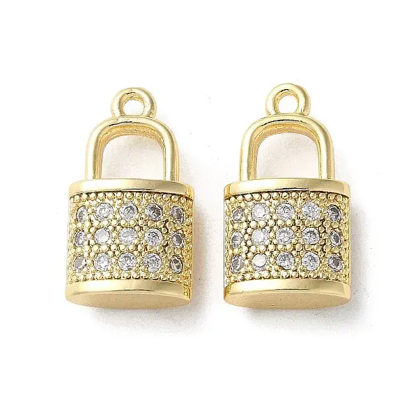 Brass Micro Pave Cubic Zirconia Pendants
