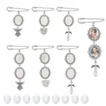 DIY Blank Oval Tibetan Charms Brooches Making Kit