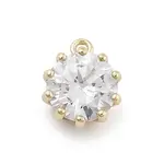 Brass Micro Pave Cubic Zirconia Pendants