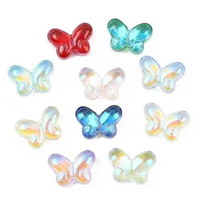 AB Color Plated Transparent Glass Beads