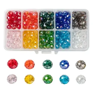 10 Colors Electroplate Glass Beads