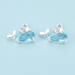 Brass Micro Pave Cubic Zirconia Charms