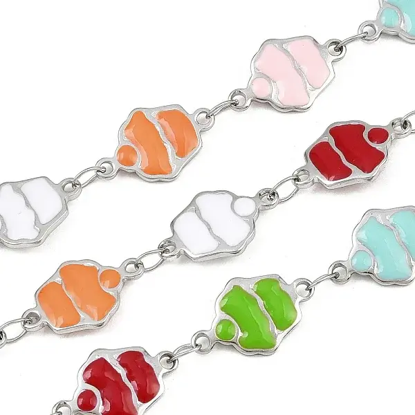 304 Stainless Steel Enamel Cake Link Chains