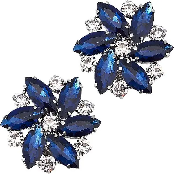 2Pcs Detachable Glass Rhinestone Shoe Decoration
