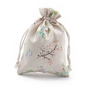 Polycotton(Polyester Cotton) Packing Pouches Drawstring Bags