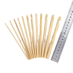 12Pcs Carbonized Bamboo Knitting Needles