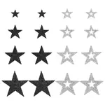 8 Styles Star Hotfix Resin Rhinestone Iron on Patches