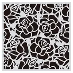 Flower Pattern Eco-Friendly PET Plastic Hollow Painting Silhouette Stencil