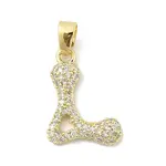 Brass Micro Pave Cubic Zirconia Pendants