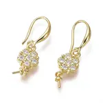 Brass Micro Pave Cubic Zirconia Earring Hooks
