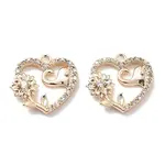 Brass Micro Pave Clear Cubic Zirconia Pendants