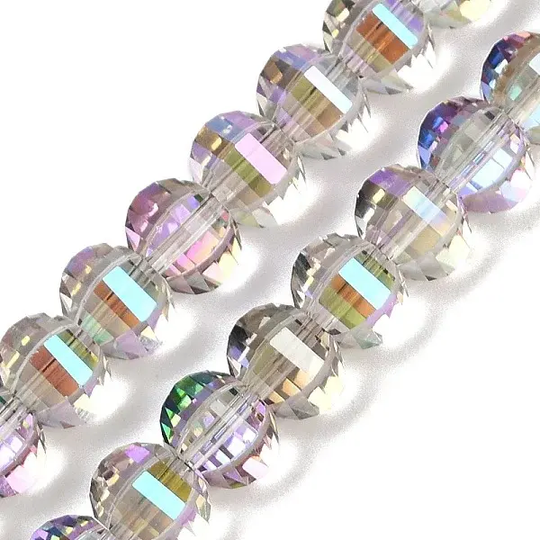 Electroplate Transparent Glass Beads Strands