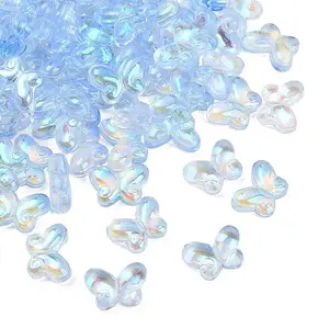 AB Color Plated Transparent Glass Beads