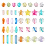 200Pcs 10 Styles Transparent Acrylic Beads