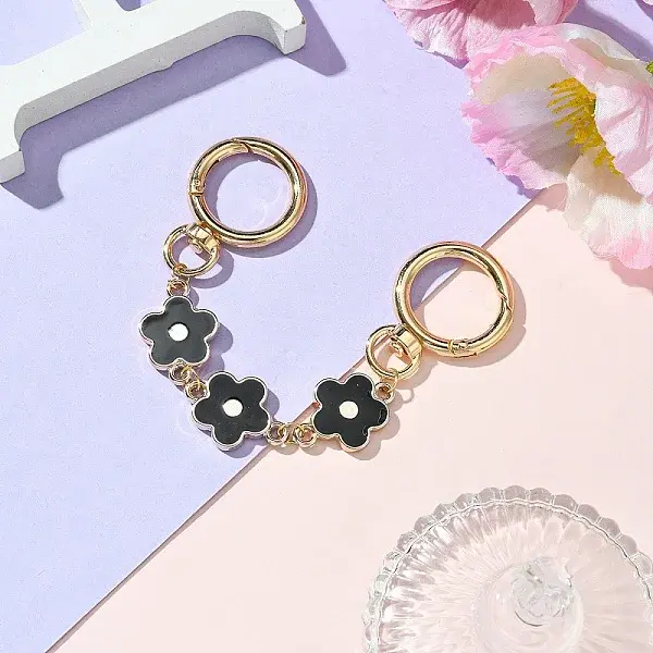 Plastic Enamel Flower Link Bag Strap