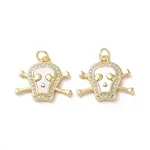 Brass Micro Pave Cubic Zirconia Pendants