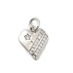 Brass Micro Pave Cubic Zirconia Charms