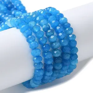 Dyed Natural Malaysia Jade Rondelle Beads Strands