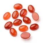 Grade A Natural Red Agate Oval Cabochons