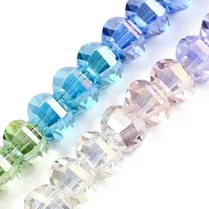 Rondelle Transparent Glass Beads Strands