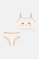Dvoudílné dětské plavky Konges Sløjd KITTY BIKINI GRS béžová barva, KS103273