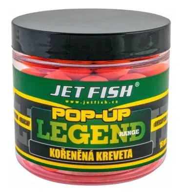 Jet fish plovoucí boilie pop-up legend range kořeněná kreveta 16 mm 60 g