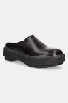 Kožené pantofle Sunnei CEMENTO hnědá barva, SHOXFLS009