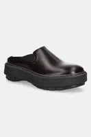 Kožené pantofle Sunnei CEMENTO hnědá barva, SHOXFLS009