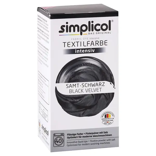 Simplicol barva na textil Sametově černá 150ml + 400g