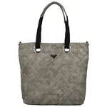 Trendy dámská koženková kabelka na rameno Priscila, šedá