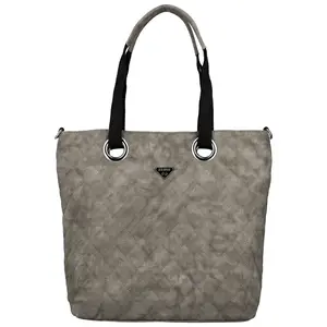 Trendy dámská koženková kabelka na rameno Priscila, šedá