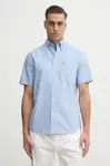 Bavlněná košile Tommy Hilfiger modrá barva, regular, s límečkem button-down, MW0MW36272