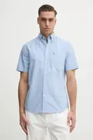 Bavlněná košile Tommy Hilfiger modrá barva, regular, s límečkem button-down, MW0MW36272