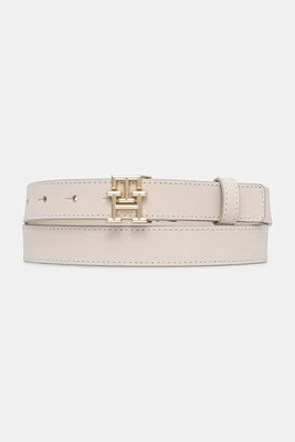 Kožený pásek Tommy Hilfiger dámský, béžová barva, AW0AW17248
