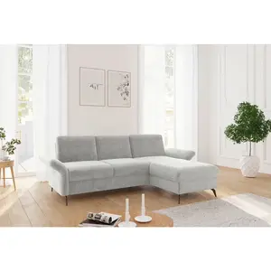 Sit & More ROHOVÁ SEDAČKA, textil, světle šedá