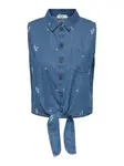 JDY Blúzka 'JDYKAI'  modrá denim / biela
