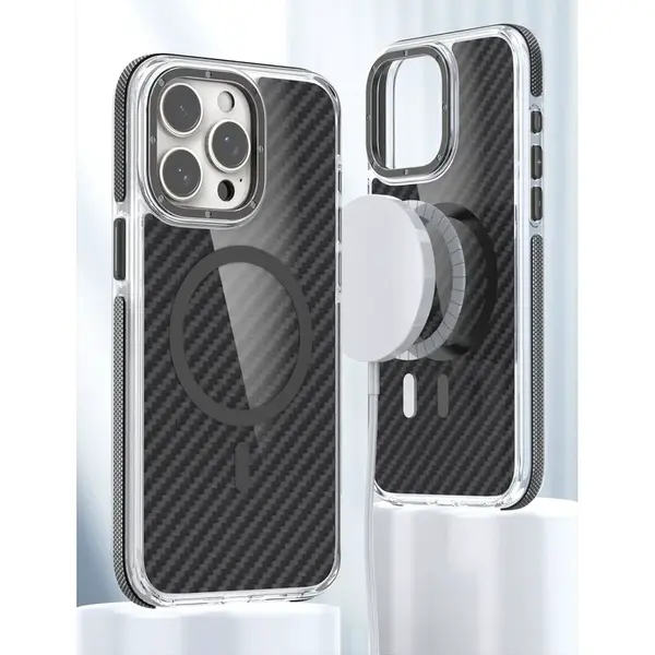 Zadní kryt FIBER Case comapitble with MagSafe pro Samsung Galaxy A17 5G, černá