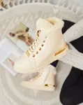 Resti Beige lacquered women's insulated Sylnina boots