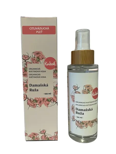 Kvitok Květová voda damašská růže BIO 100 ml