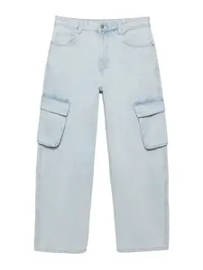 Pull&Bear Rifľové kapsáče  svetlomodrá