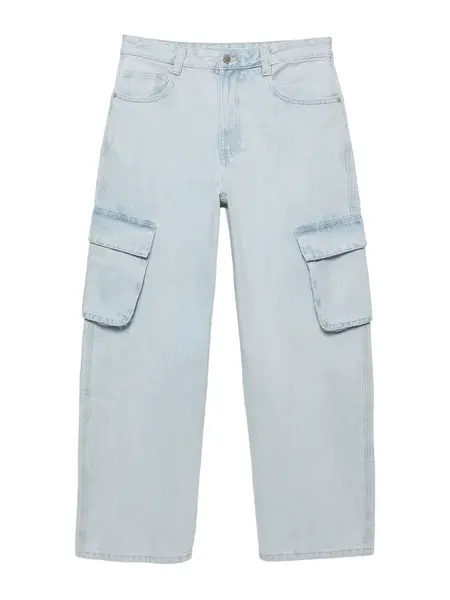 Pull&Bear Rifľové kapsáče  svetlomodrá